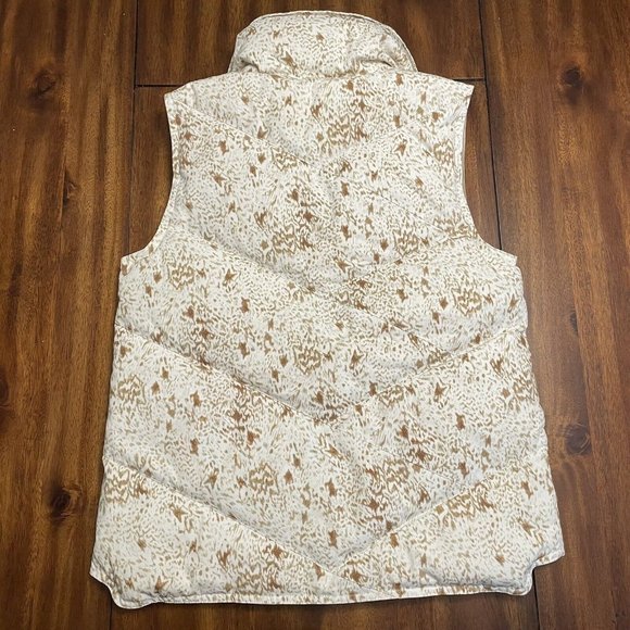 Patagonia Duck Down Brown White Puffer Bodywarmer Gilet Vest Women’s Size S - Picture 2 of 6